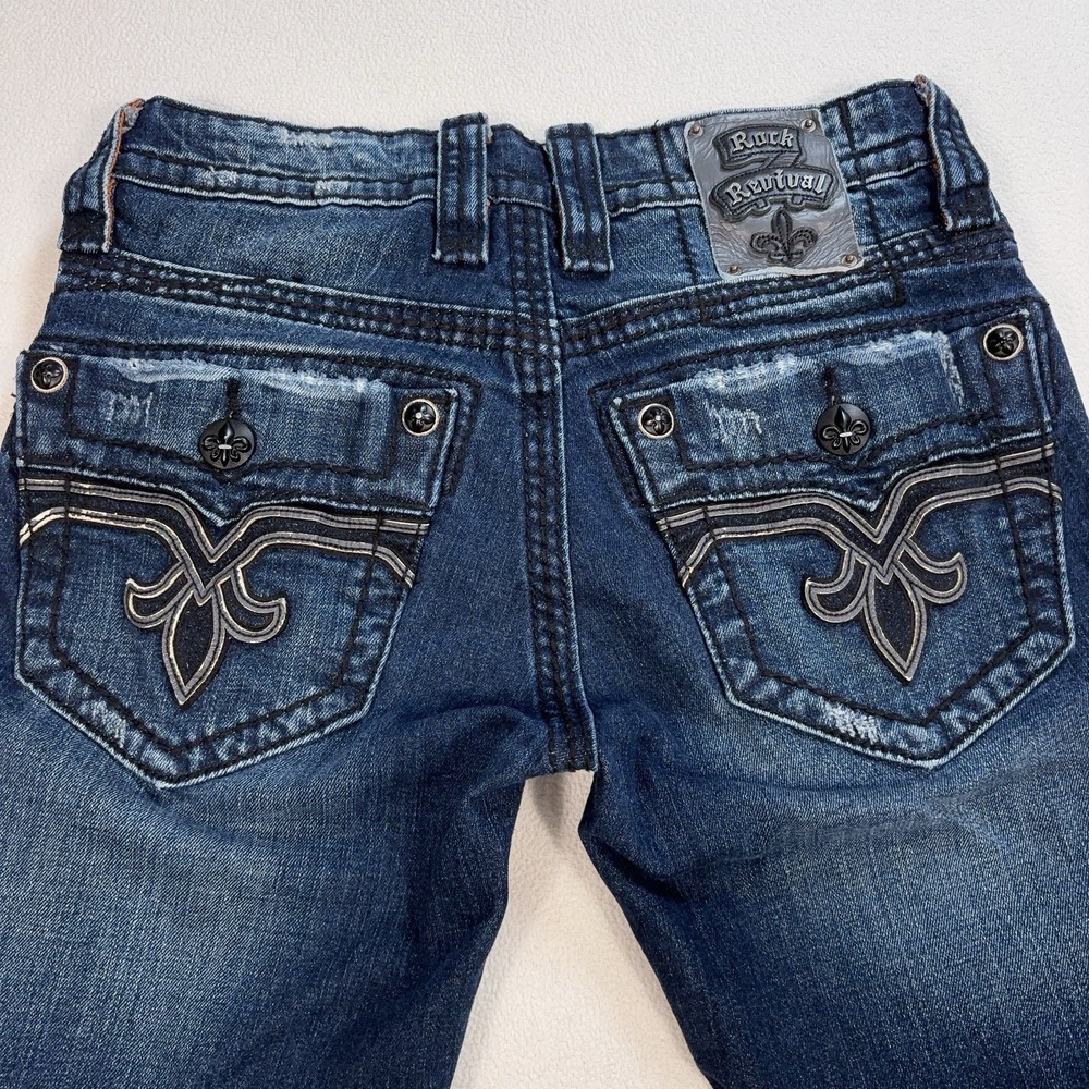 Rock Revival Spencer Jeans Men 29 (fits 30x30) Blue Alt-Straight Stretch RJ8854A